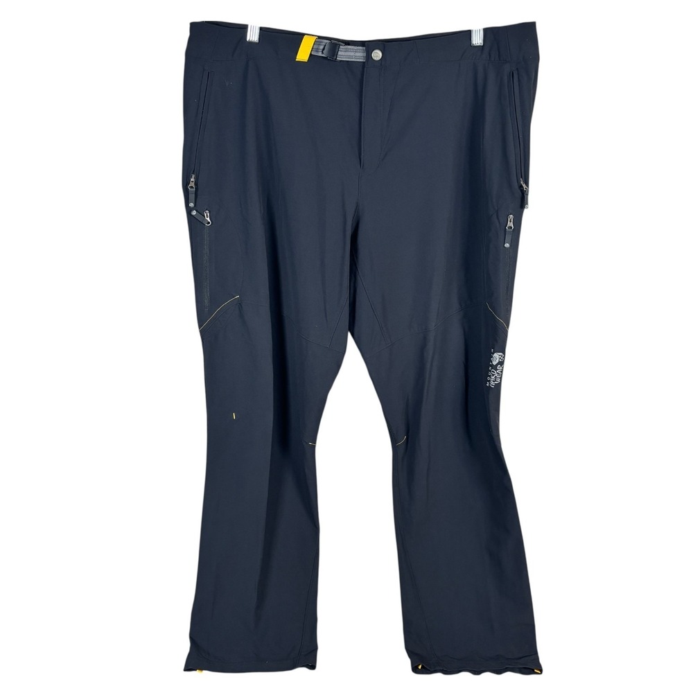 Mountain Hardwear Soft Shell Pants Belt Hike Trek Mountaineering Black Womens 16